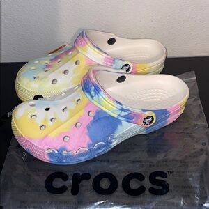 CROCS Pastel Dreamy Tie Dye Baya Clog